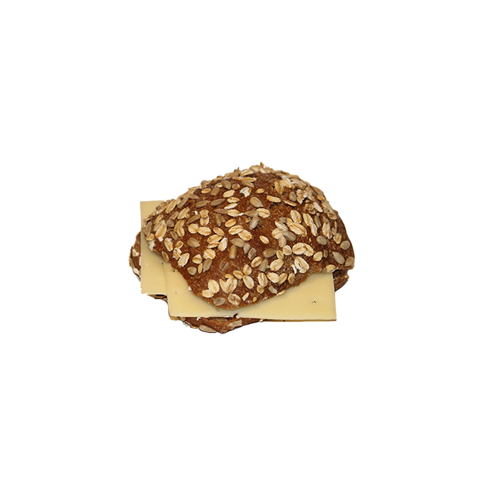 Gourmet bolle m smør og  2 skiver ost